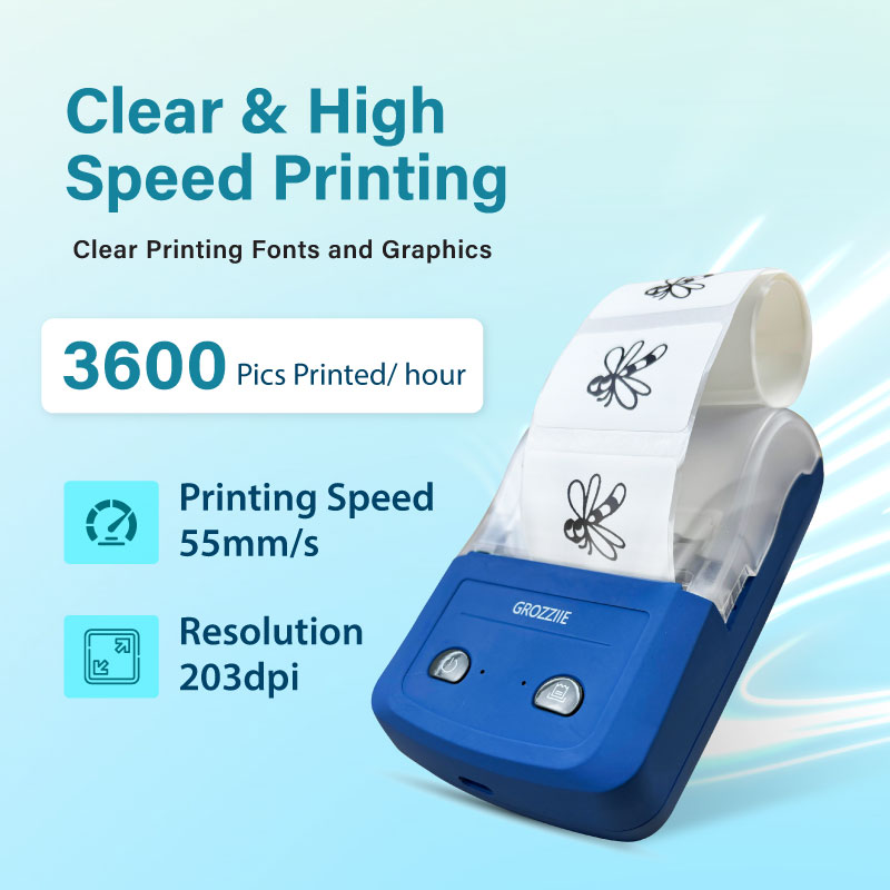 Draagbare Mini Thermische Printer - 300 Dpi Bluetooth Voor Foto's, Labels En Stickers